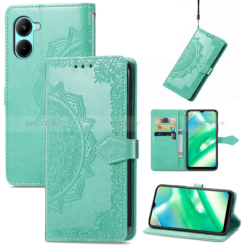 Custodia Portafoglio In Pelle Fantasia Modello Cover con Supporto per Realme C33 (2023)