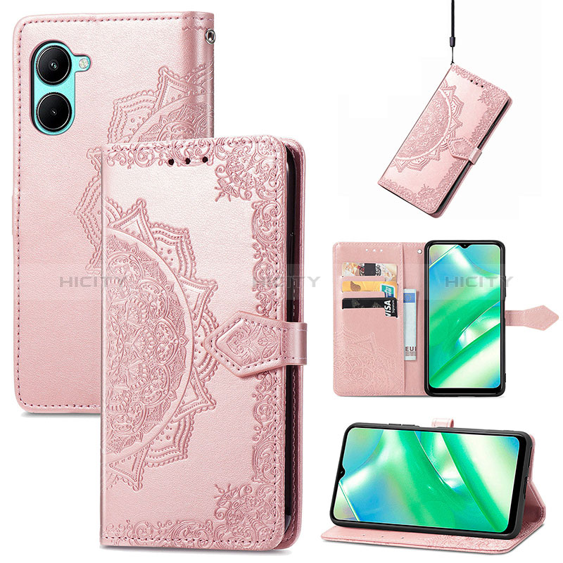 Custodia Portafoglio In Pelle Fantasia Modello Cover con Supporto per Realme C33 (2023)