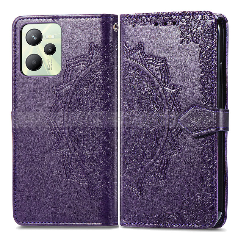 Custodia Portafoglio In Pelle Fantasia Modello Cover con Supporto per Realme C35