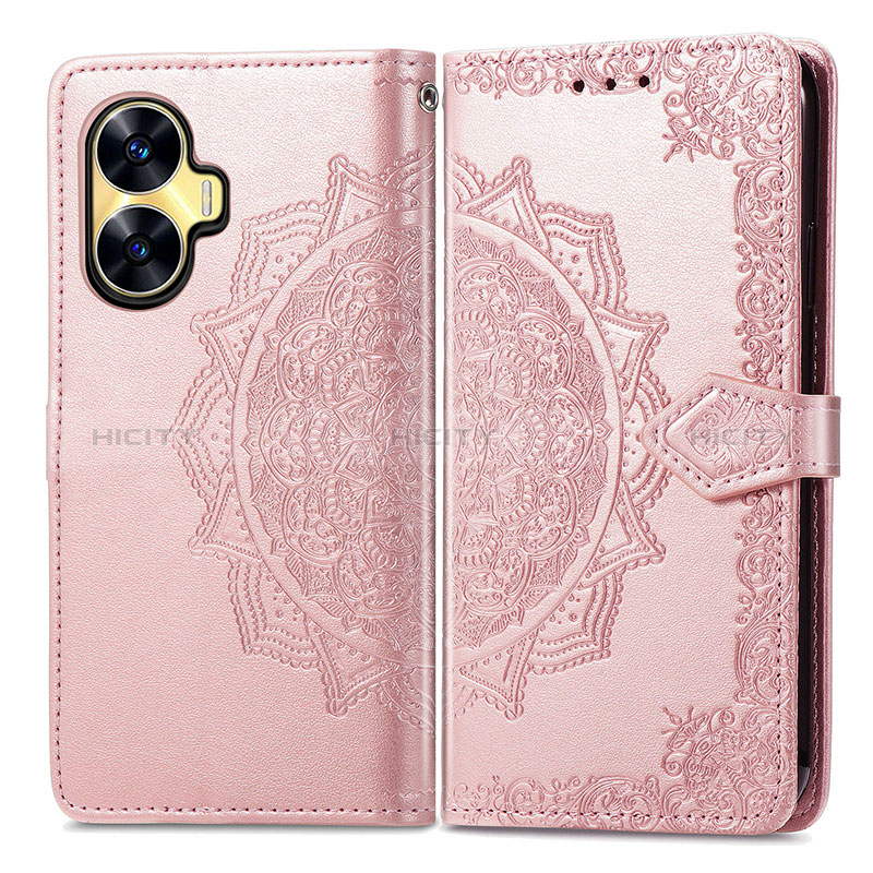 Custodia Portafoglio In Pelle Fantasia Modello Cover con Supporto per Realme C55