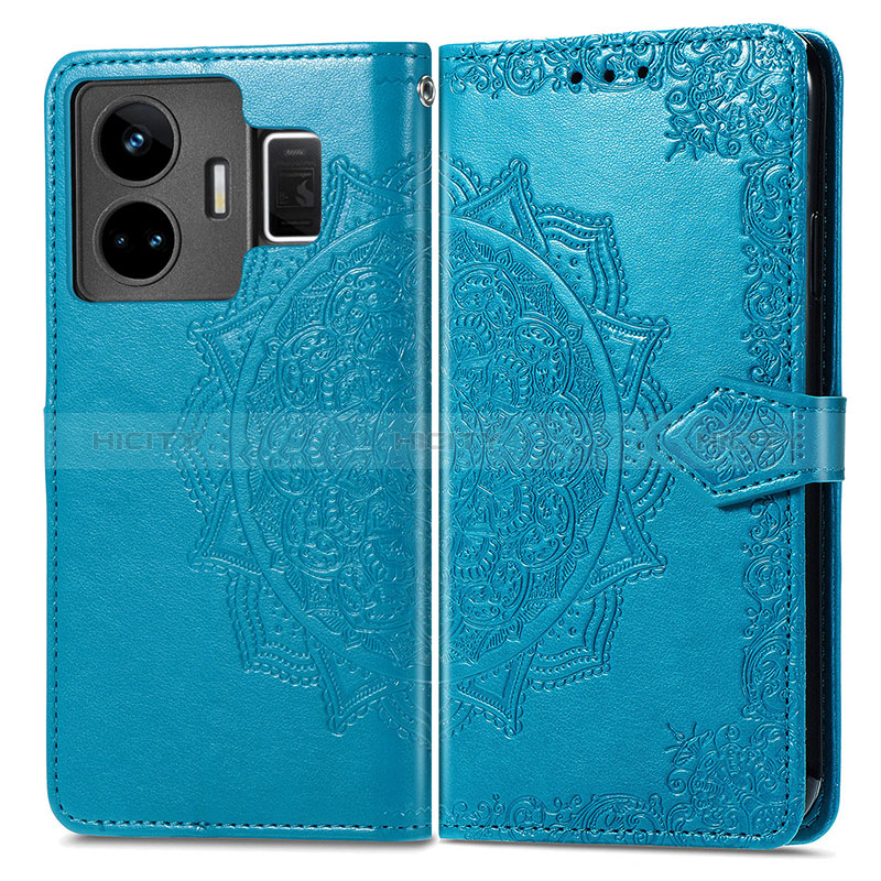 Custodia Portafoglio In Pelle Fantasia Modello Cover con Supporto per Realme GT Neo5 240W 5G Blu