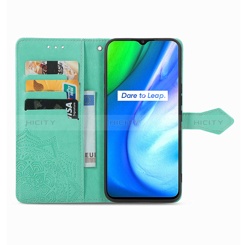 Custodia Portafoglio In Pelle Fantasia Modello Cover con Supporto per Realme Q2i 5G