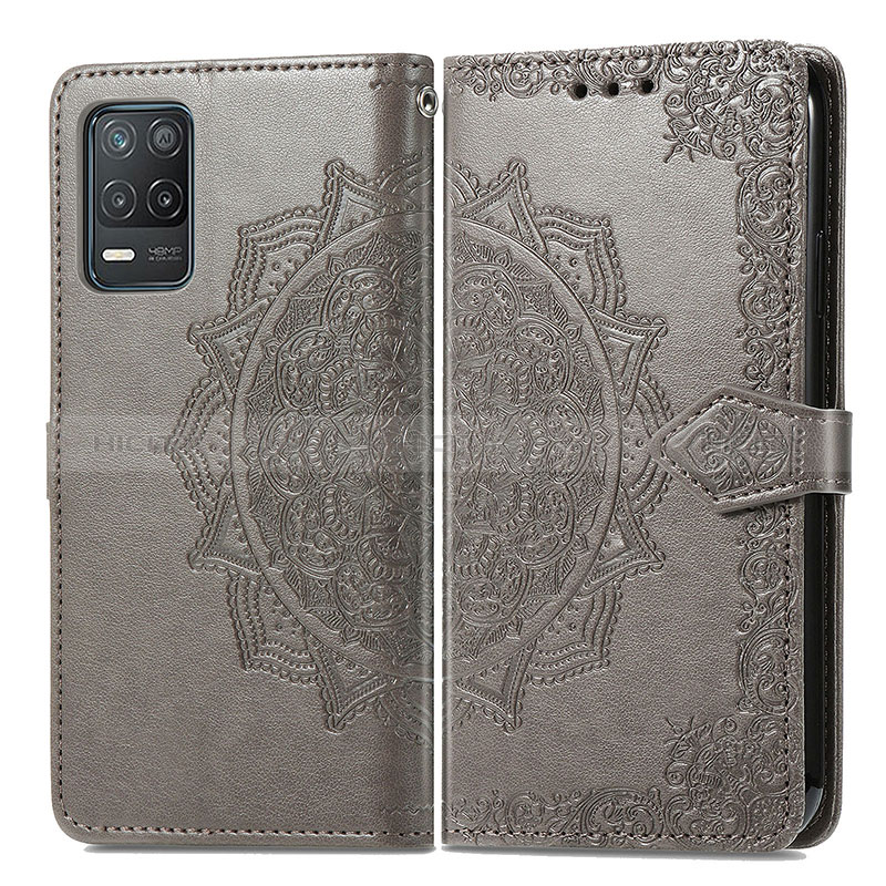 Custodia Portafoglio In Pelle Fantasia Modello Cover con Supporto per Realme V13 5G Grigio