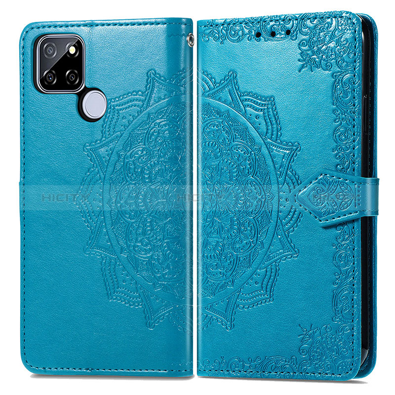 Custodia Portafoglio In Pelle Fantasia Modello Cover con Supporto per Realme V3 5G Blu