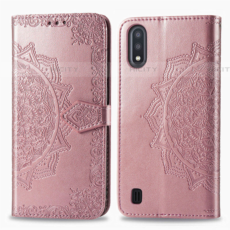 Custodia Portafoglio In Pelle Fantasia Modello Cover con Supporto per Samsung Galaxy A01 SM-A015