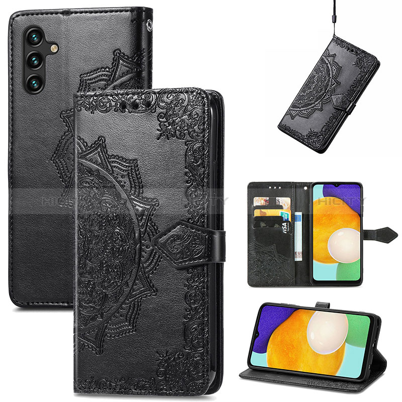 Custodia Portafoglio In Pelle Fantasia Modello Cover con Supporto per Samsung Galaxy A04s