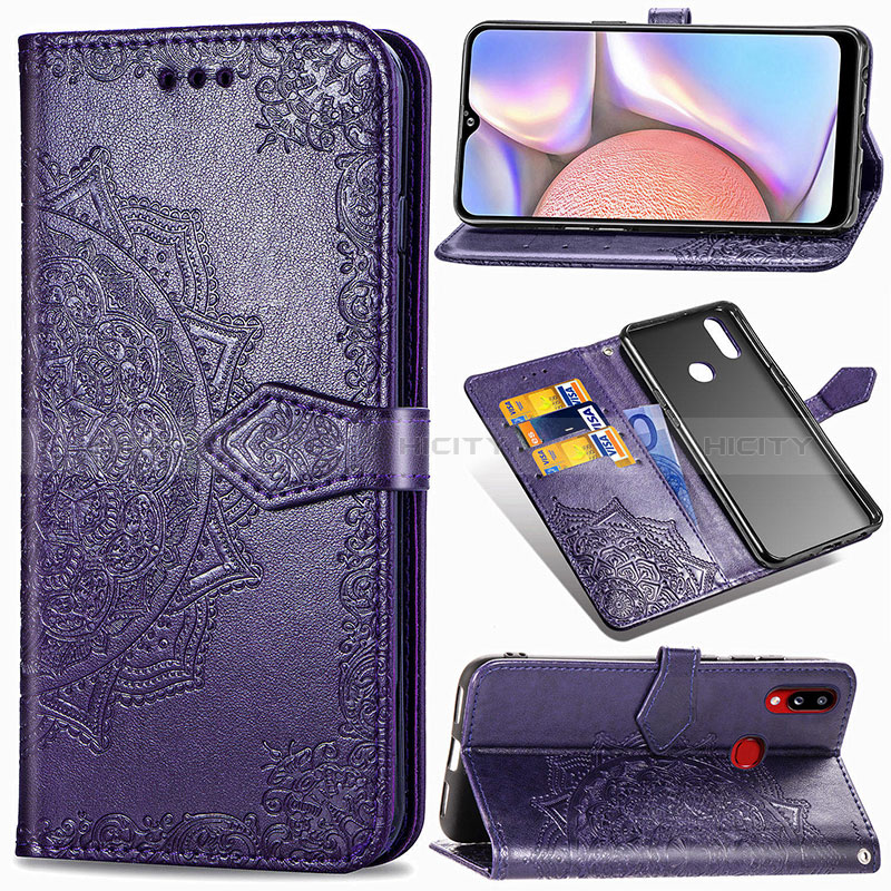 Custodia Portafoglio In Pelle Fantasia Modello Cover con Supporto per Samsung Galaxy A10s