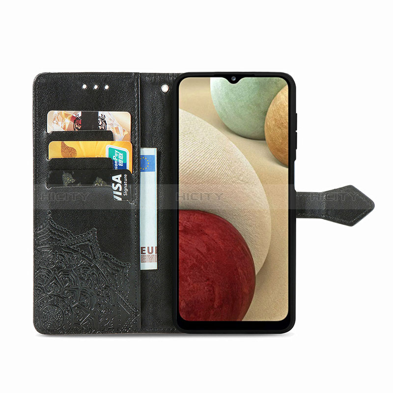 Custodia Portafoglio In Pelle Fantasia Modello Cover con Supporto per Samsung Galaxy A12 Nacho