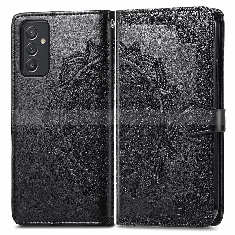 Custodia Portafoglio In Pelle Fantasia Modello Cover con Supporto per Samsung Galaxy A15 LTE Nero