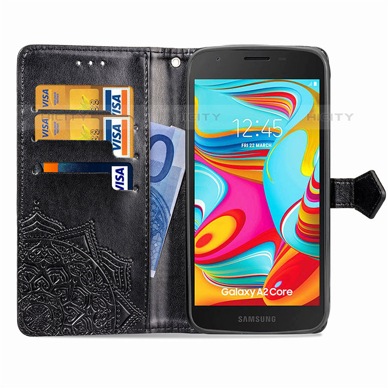 Custodia Portafoglio In Pelle Fantasia Modello Cover con Supporto per Samsung Galaxy A2 Core A260F A260G