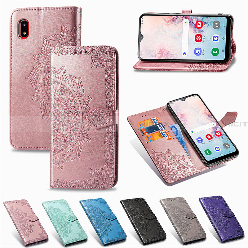 Custodia Portafoglio In Pelle Fantasia Modello Cover con Supporto per Samsung Galaxy A20 SC-02M SCV46