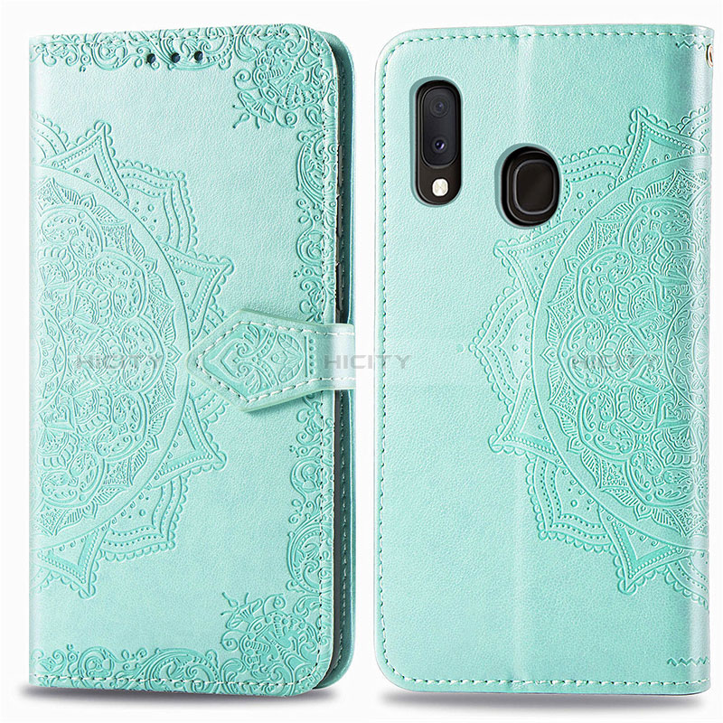 Custodia Portafoglio In Pelle Fantasia Modello Cover con Supporto per Samsung Galaxy A20e