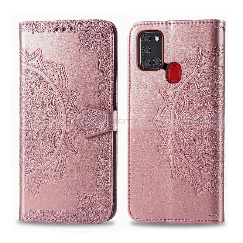 Custodia Portafoglio In Pelle Fantasia Modello Cover con Supporto per Samsung Galaxy A21s