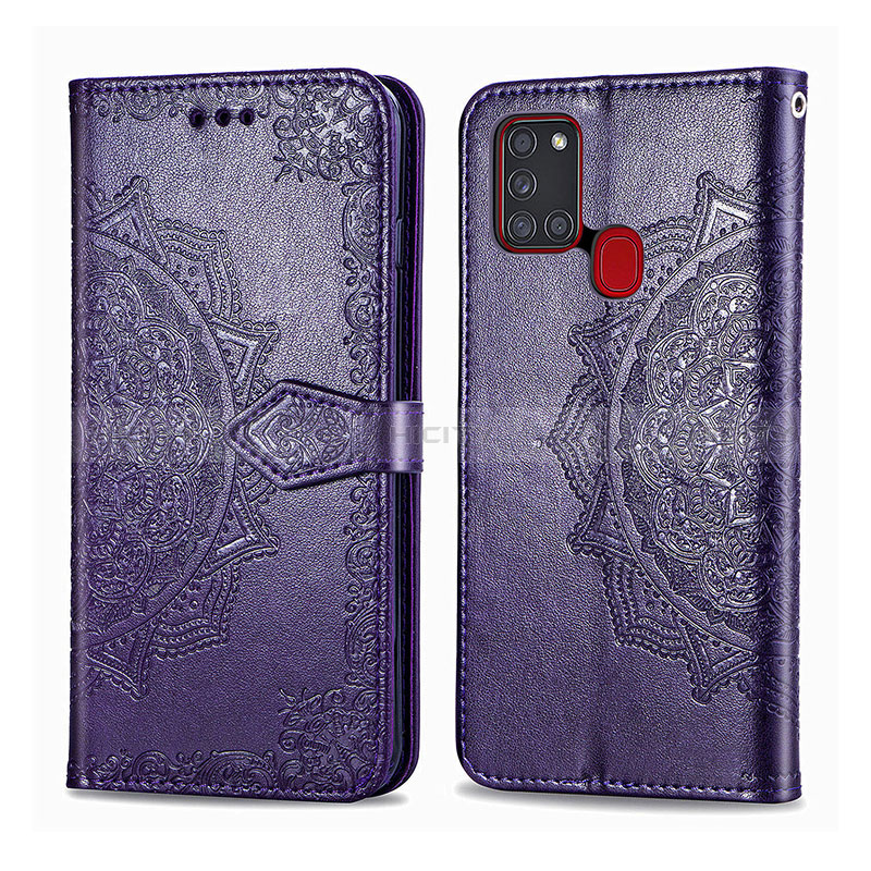 Custodia Portafoglio In Pelle Fantasia Modello Cover con Supporto per Samsung Galaxy A21s