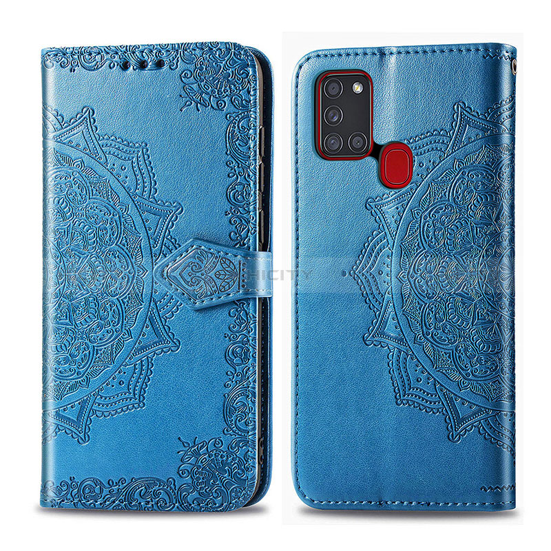 Custodia Portafoglio In Pelle Fantasia Modello Cover con Supporto per Samsung Galaxy A21s