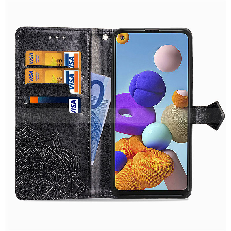 Custodia Portafoglio In Pelle Fantasia Modello Cover con Supporto per Samsung Galaxy A21s