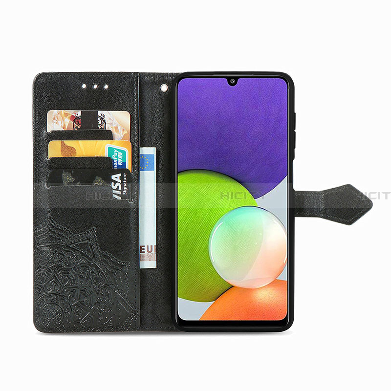 Custodia Portafoglio In Pelle Fantasia Modello Cover con Supporto per Samsung Galaxy A22 4G