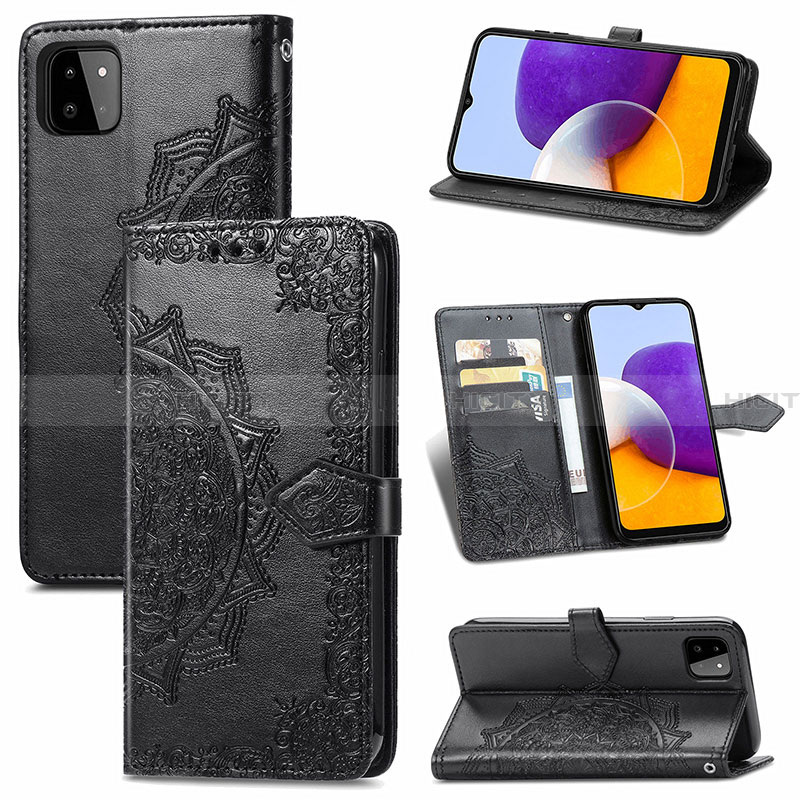 Custodia Portafoglio In Pelle Fantasia Modello Cover con Supporto per Samsung Galaxy A22 5G