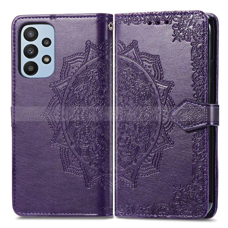 Custodia Portafoglio In Pelle Fantasia Modello Cover con Supporto per Samsung Galaxy A23 5G