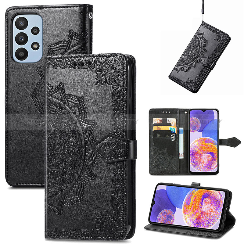 Custodia Portafoglio In Pelle Fantasia Modello Cover con Supporto per Samsung Galaxy A23 5G