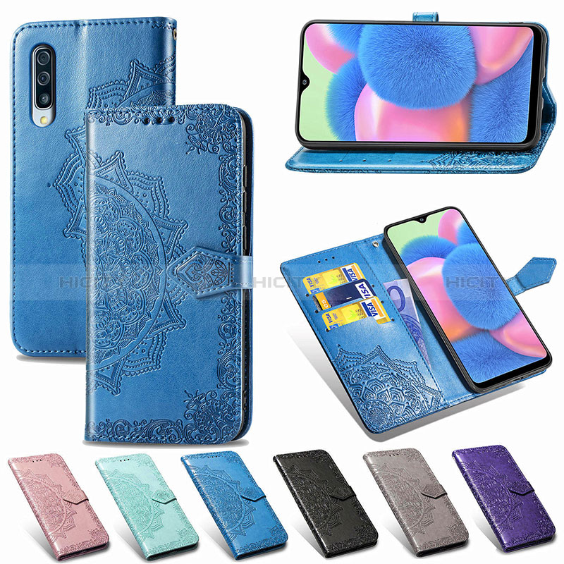 Custodia Portafoglio In Pelle Fantasia Modello Cover con Supporto per Samsung Galaxy A50