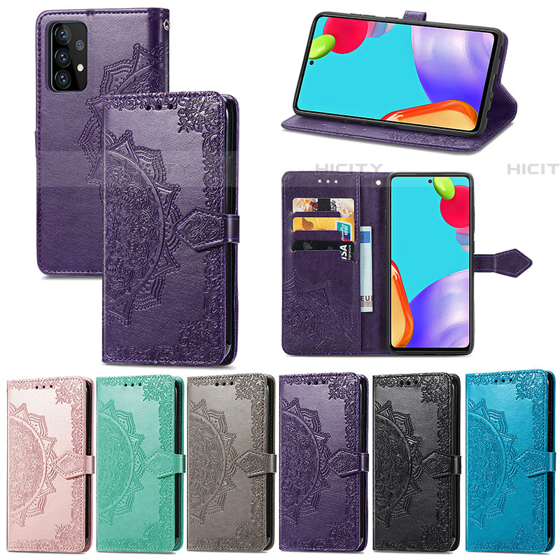 Custodia Portafoglio In Pelle Fantasia Modello Cover con Supporto per Samsung Galaxy A52 4G