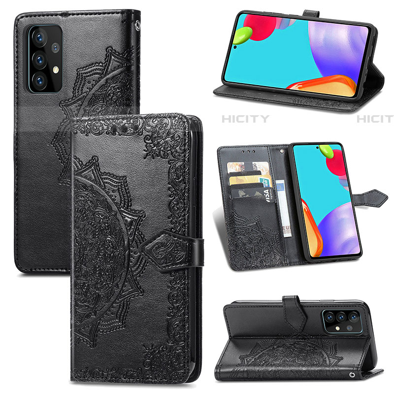 Custodia Portafoglio In Pelle Fantasia Modello Cover con Supporto per Samsung Galaxy A52 4G