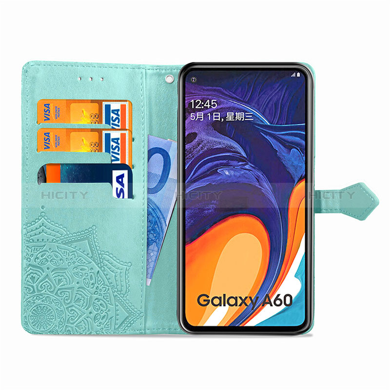 Custodia Portafoglio In Pelle Fantasia Modello Cover con Supporto per Samsung Galaxy A60