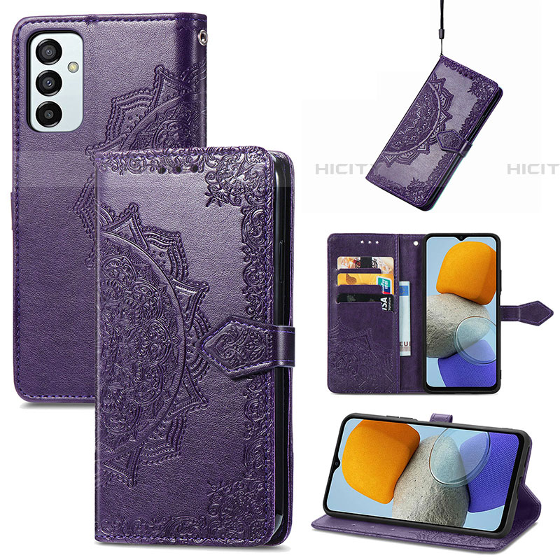 Custodia Portafoglio In Pelle Fantasia Modello Cover con Supporto per Samsung Galaxy F23 5G