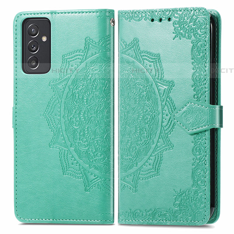 Custodia Portafoglio In Pelle Fantasia Modello Cover con Supporto per Samsung Galaxy F34 5G Verde