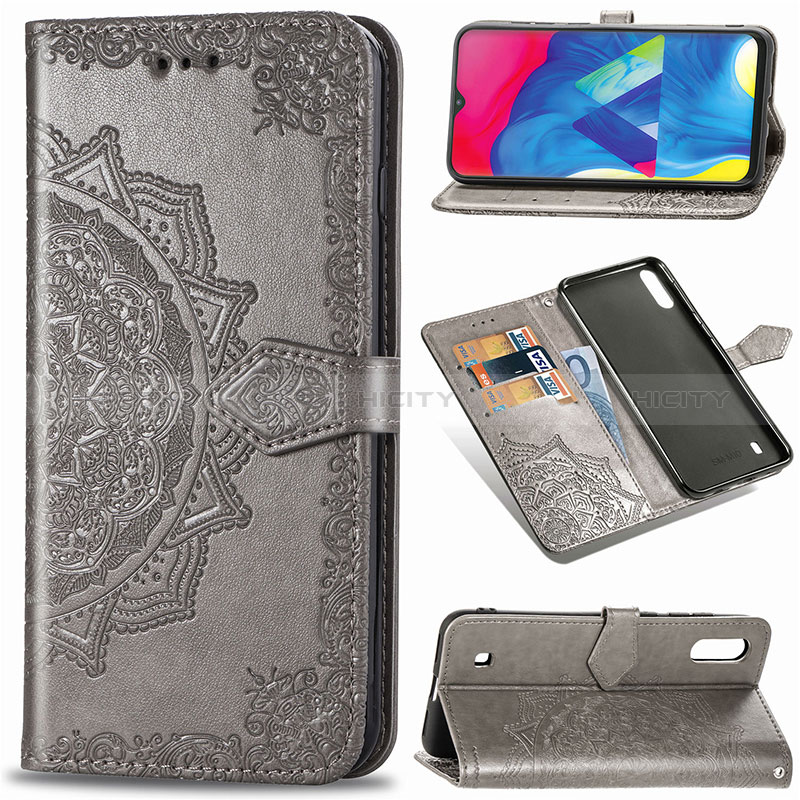 Custodia Portafoglio In Pelle Fantasia Modello Cover con Supporto per Samsung Galaxy M10