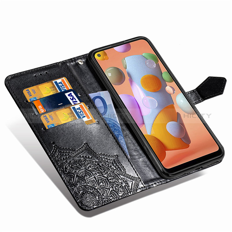 Custodia Portafoglio In Pelle Fantasia Modello Cover con Supporto per Samsung Galaxy M11