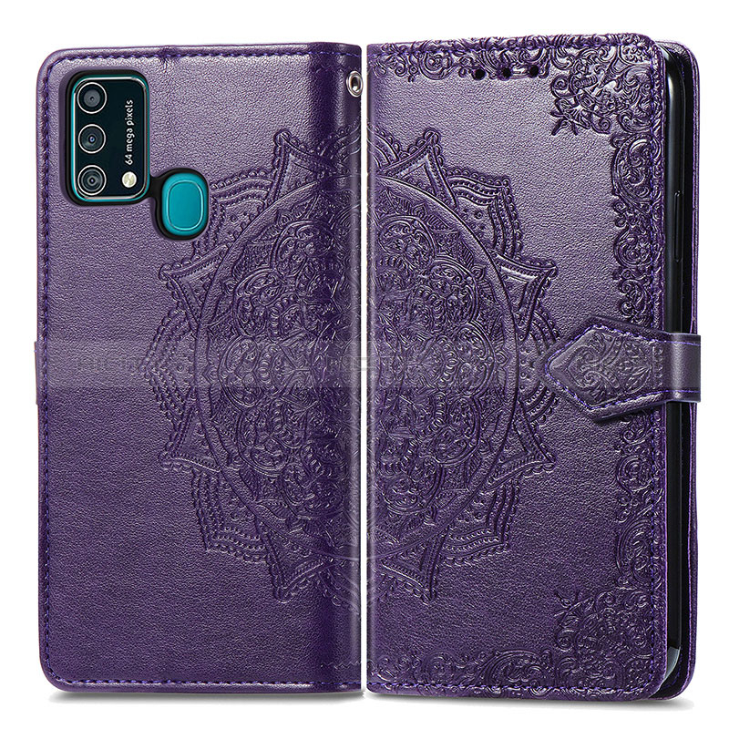 Custodia Portafoglio In Pelle Fantasia Modello Cover con Supporto per Samsung Galaxy M21s