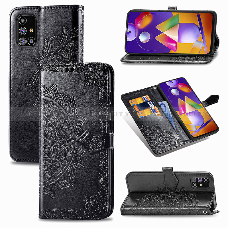 Custodia Portafoglio In Pelle Fantasia Modello Cover con Supporto per Samsung Galaxy M31s