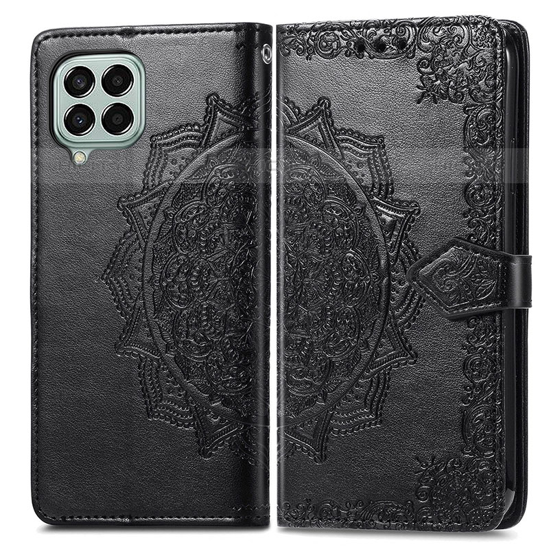 Custodia Portafoglio In Pelle Fantasia Modello Cover con Supporto per Samsung Galaxy M33 5G Nero