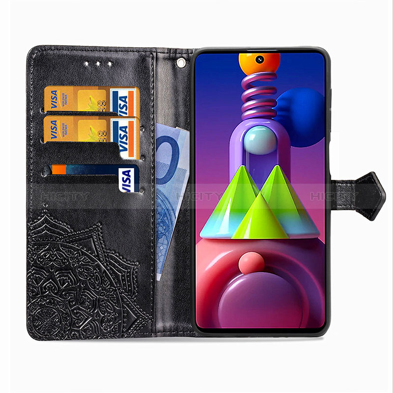 Custodia Portafoglio In Pelle Fantasia Modello Cover con Supporto per Samsung Galaxy M51