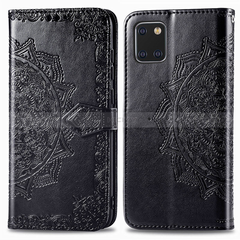 Custodia Portafoglio In Pelle Fantasia Modello Cover con Supporto per Samsung Galaxy Note 10 Lite Nero