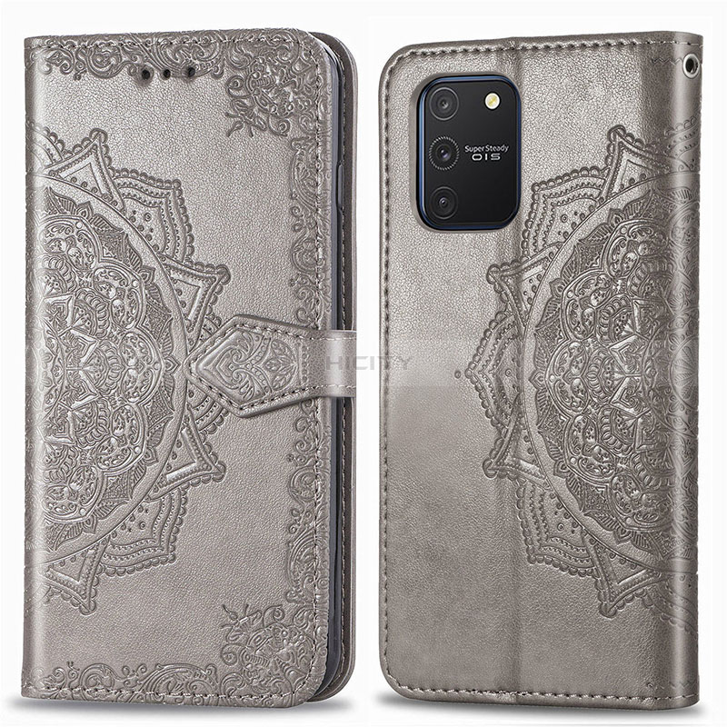 Custodia Portafoglio In Pelle Fantasia Modello Cover con Supporto per Samsung Galaxy S10 Lite Grigio