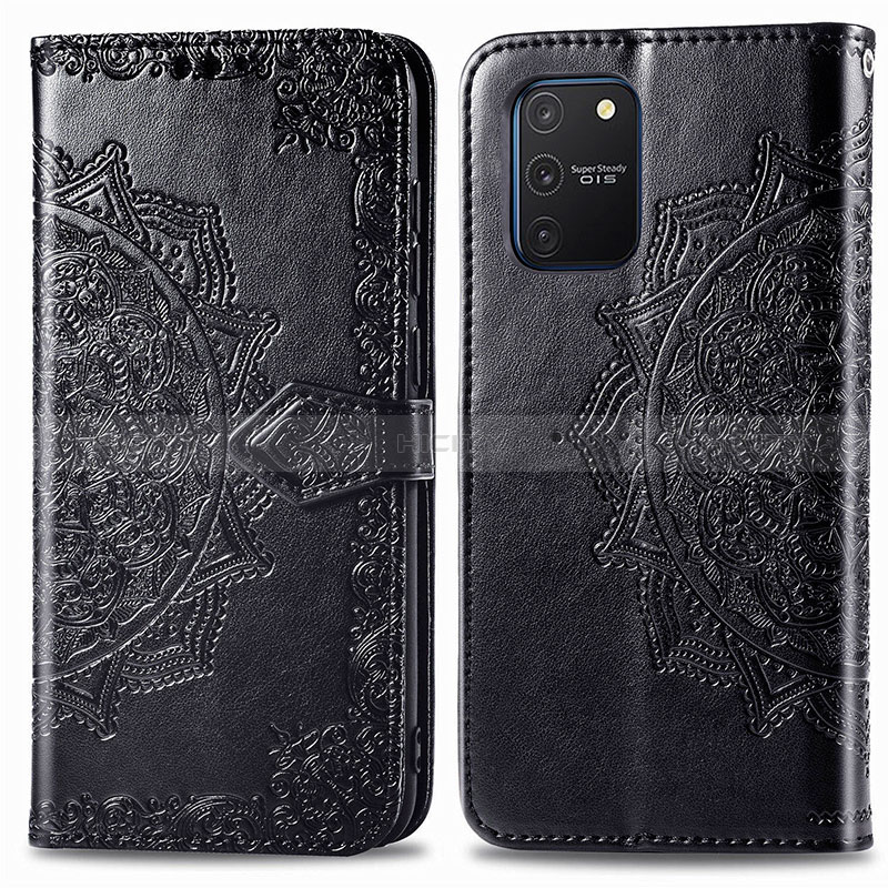 Custodia Portafoglio In Pelle Fantasia Modello Cover con Supporto per Samsung Galaxy S10 Lite Nero