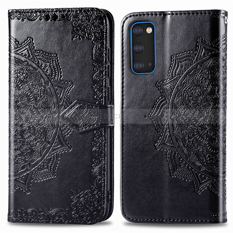 Custodia Portafoglio In Pelle Fantasia Modello Cover con Supporto per Samsung Galaxy S20 Nero