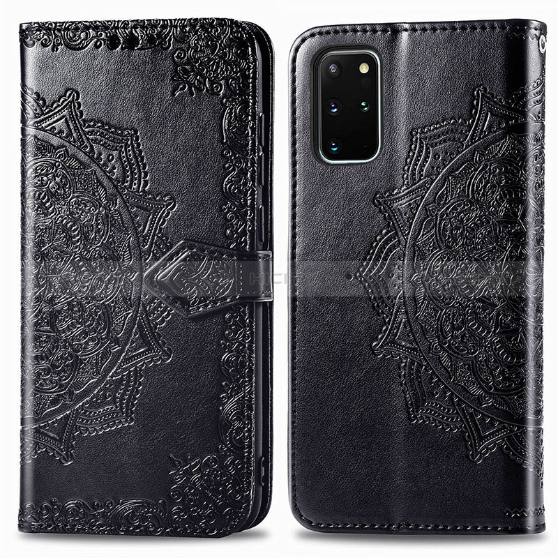 Custodia Portafoglio In Pelle Fantasia Modello Cover con Supporto per Samsung Galaxy S20 Plus 5G Nero