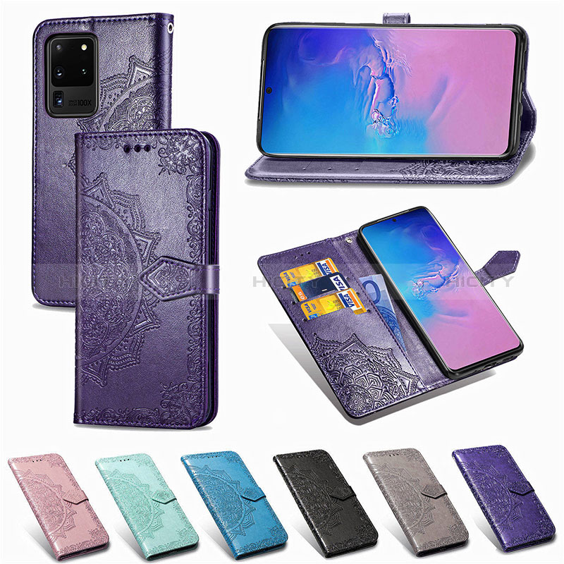 Custodia Portafoglio In Pelle Fantasia Modello Cover con Supporto per Samsung Galaxy S20 Ultra 5G