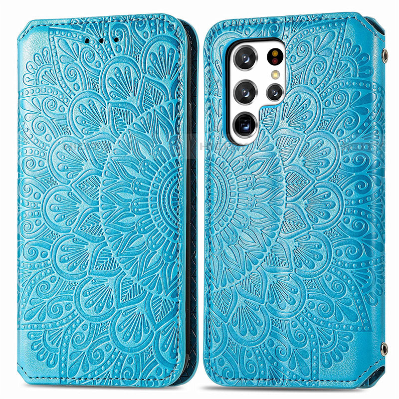 Custodia Portafoglio In Pelle Fantasia Modello Cover con Supporto per Samsung Galaxy S22 Ultra 5G