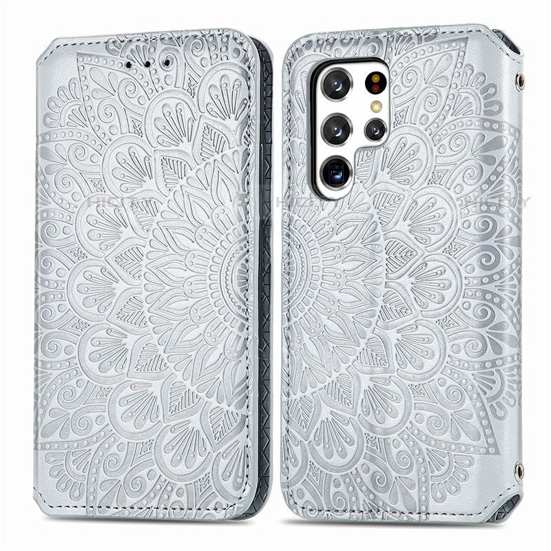 Custodia Portafoglio In Pelle Fantasia Modello Cover con Supporto per Samsung Galaxy S22 Ultra 5G