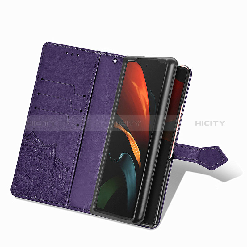 Custodia Portafoglio In Pelle Fantasia Modello Cover con Supporto per Samsung Galaxy Z Fold3 5G