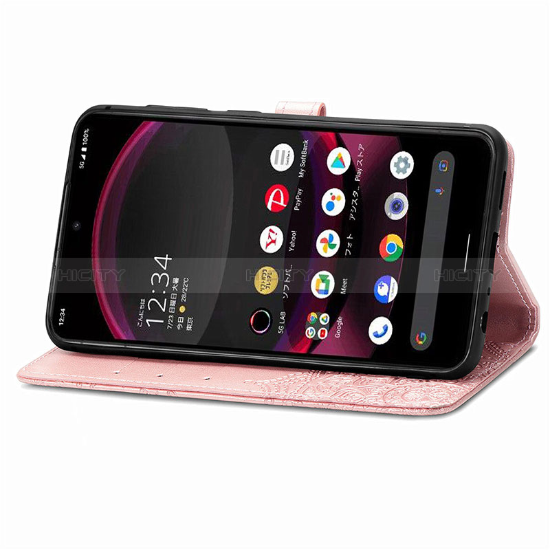 Custodia Portafoglio In Pelle Fantasia Modello Cover con Supporto per Sharp Aquos R8 Pro