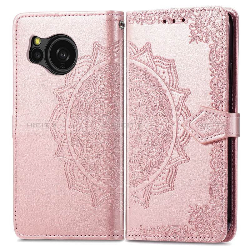 Custodia Portafoglio In Pelle Fantasia Modello Cover con Supporto per Sharp Aquos Sense8