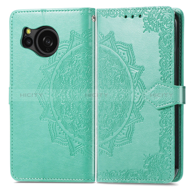 Custodia Portafoglio In Pelle Fantasia Modello Cover con Supporto per Sharp Aquos Sense8