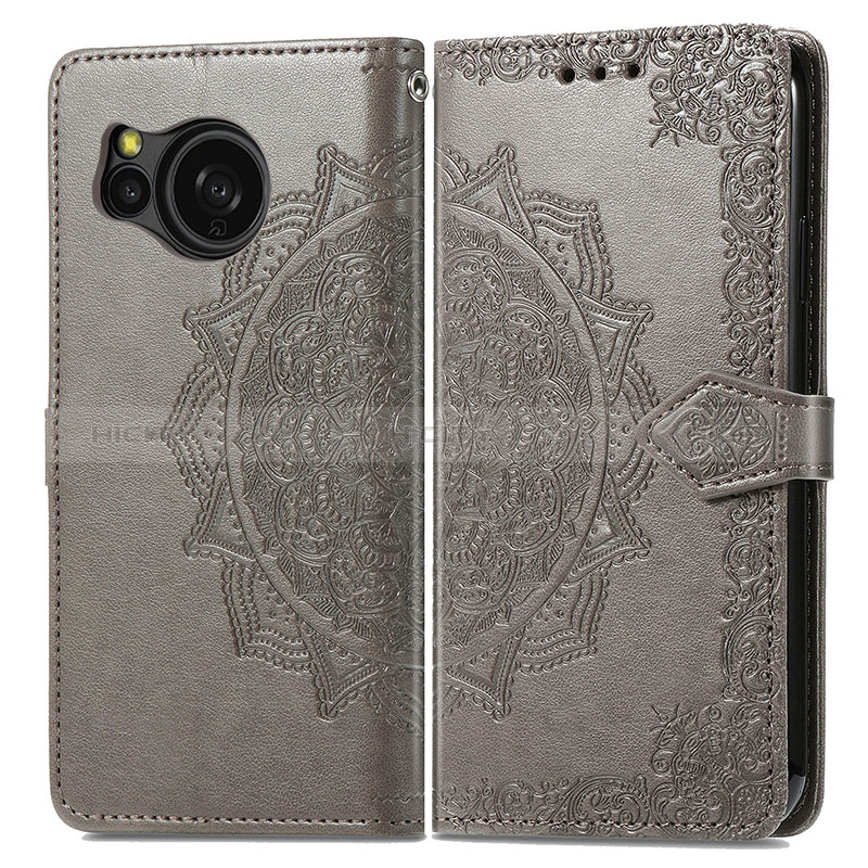 Custodia Portafoglio In Pelle Fantasia Modello Cover con Supporto per Sharp Aquos Sense8