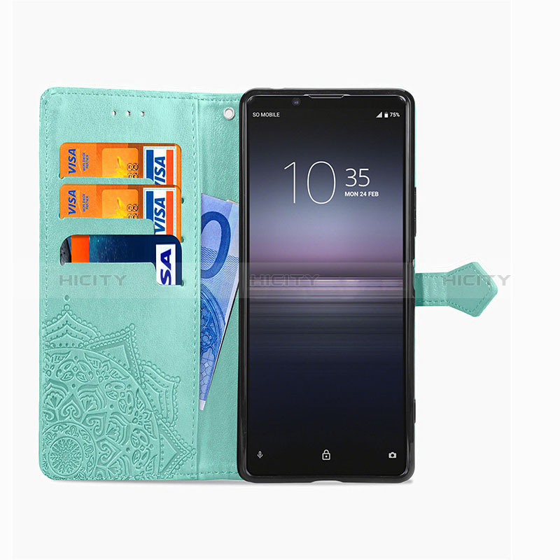 Custodia Portafoglio In Pelle Fantasia Modello Cover con Supporto per Sony Xperia 1 II